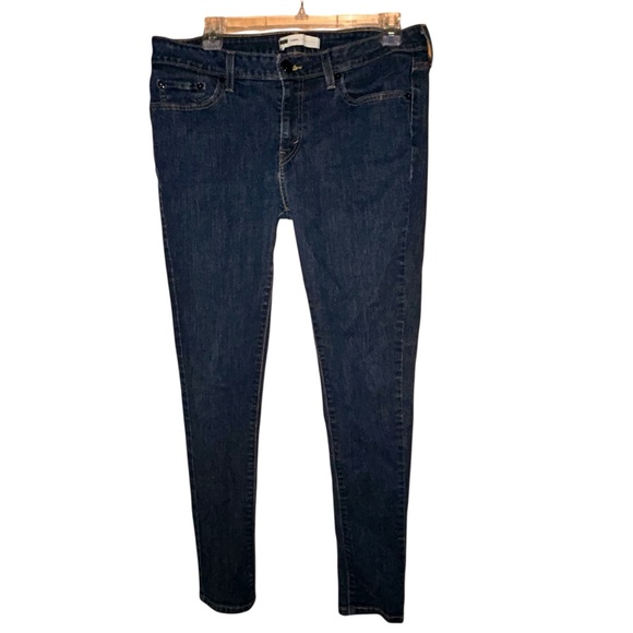 Levi’s Women’s Dark Wash Legging Skinny Jeans 17M W33 Mid Rise - Picture 1 of 12